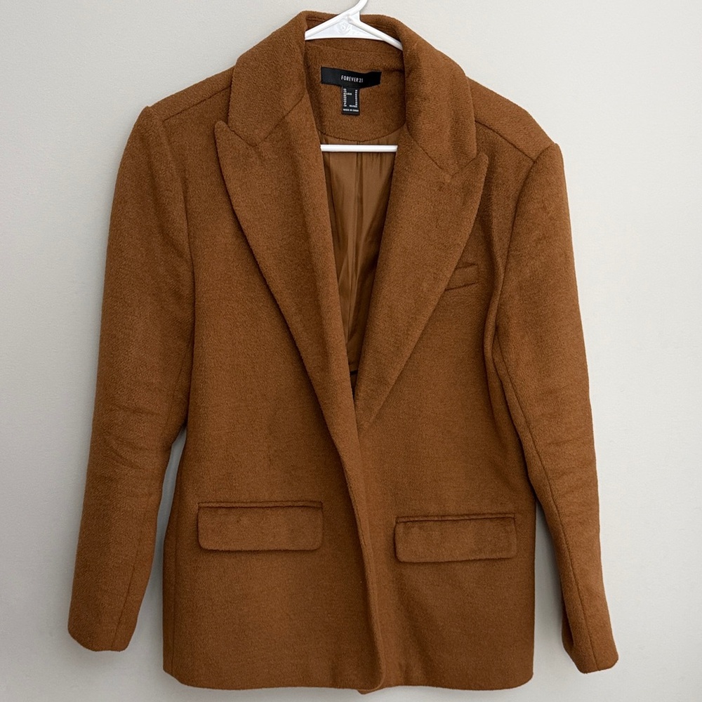 Forever 21 Camel Wool Blazer Size M